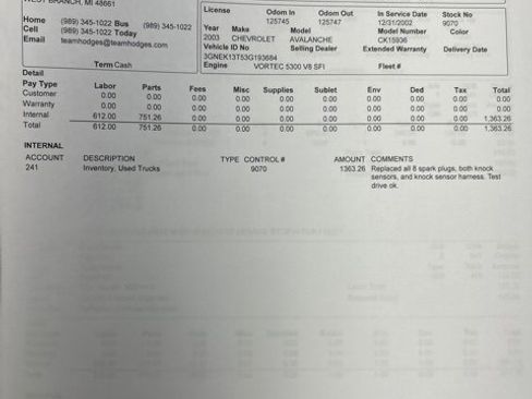 Used 2003 Chevrolet Avalanche 4x4 w/ Suspension Package, Off-Road image 35