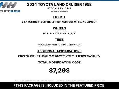 Used 2024 Toyota Land Cruiser 1958 AWD/4WD image 1