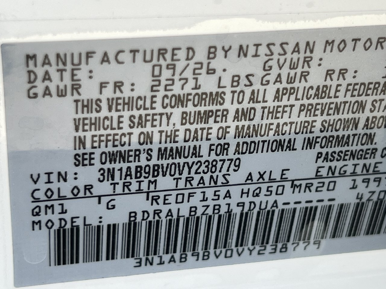 New 2027 Nissan Sentra S FWD image 15