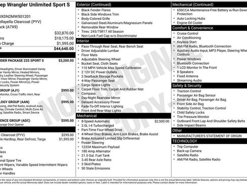 Certified 2021 Jeep Wrangler Unlimited Sport image 43