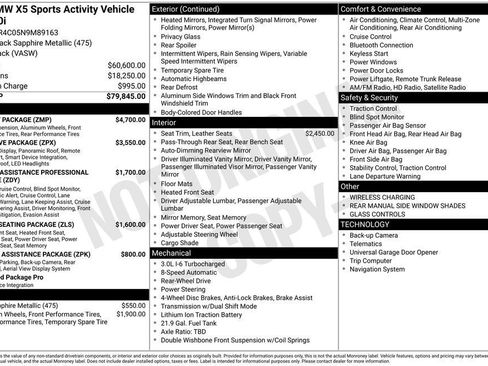 Used 2022 BMW X5 sDrive40i w/ M Sport Package RWD image 10