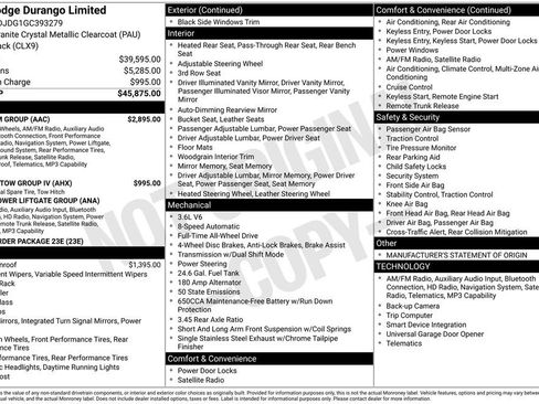 Used 2016 Dodge Durango Limited w/ Premium Group image 41