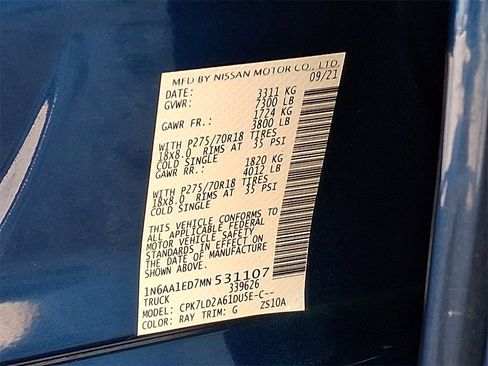 Used 2021 Nissan Titan PRO-4X w/ Pro-4x Utility Package image 24