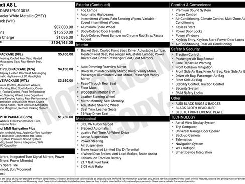 Used 2023 Audi A8 L 3.0T w/ Luxury Package image 39