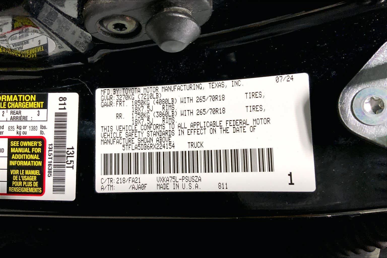 Used 2024 Toyota Tundra SR5 w/ SR5 Convenience Package AWD/4WD image 36