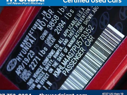 Certified 2023 Hyundai Elantra SEL image 12