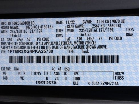 Used 2023 Ford Transit 250 148 High Roof Extended w/ Load Area Protection Package RWD image 42