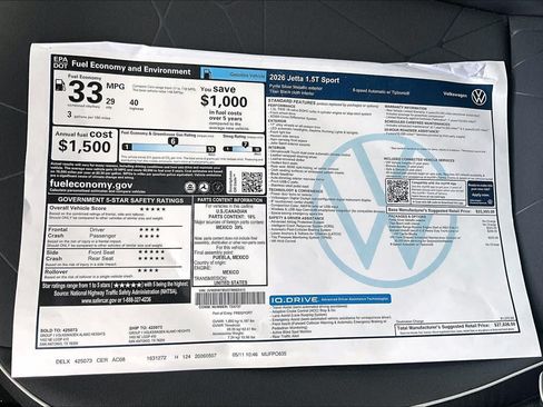 New 2026 Volkswagen Jetta Sport FWD image 18