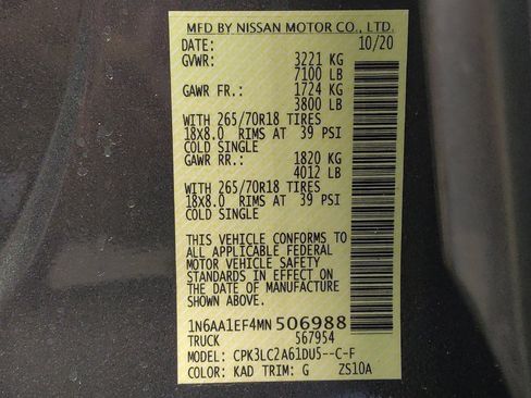 Used 2021 Nissan Titan SV w/ SV Convenience Package RWD image 33