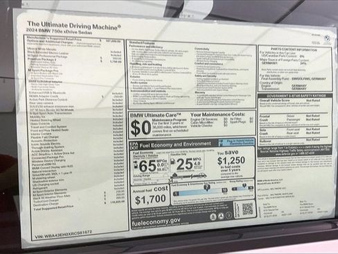 Used 2024 BMW 750e xDrive w/ Premium Package 2 image 13