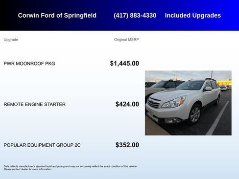 Used 2011 Subaru Outback 2.5i Limited image 5