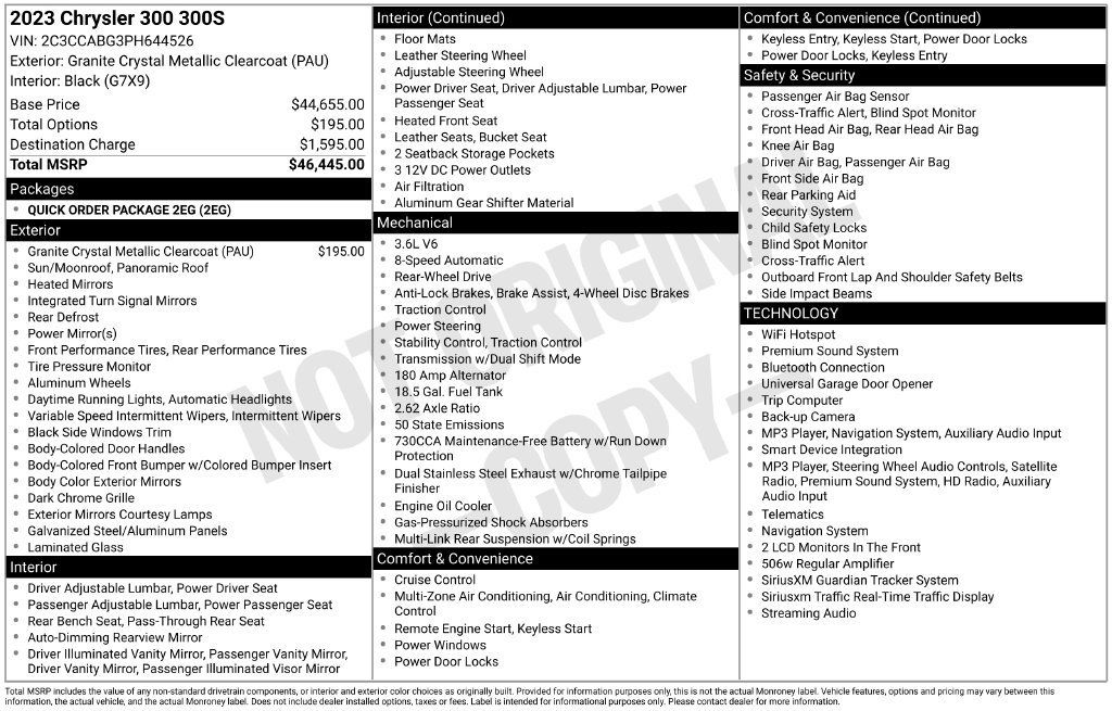 Used 2023 Chrysler 300 S RWD image 19