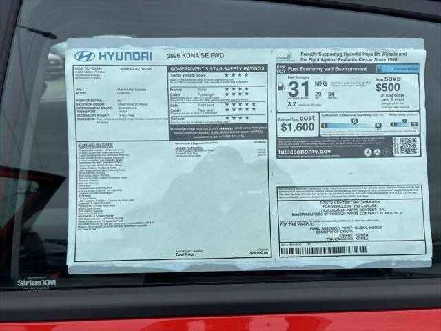 New 2026 Hyundai Kona SE FWD image 20