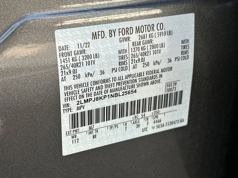 Used 2022 Lincoln Nautilus Reserve w/ Equipment Group 202A image 28