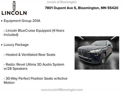 Certified 2025 Lincoln Aviator Reserve w/ Equipment Group 201A image 9
