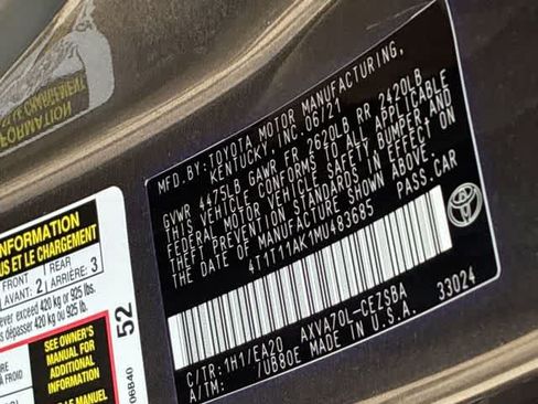 Used 2021 Toyota Camry SE w/ Convenience Package FWD image 22
