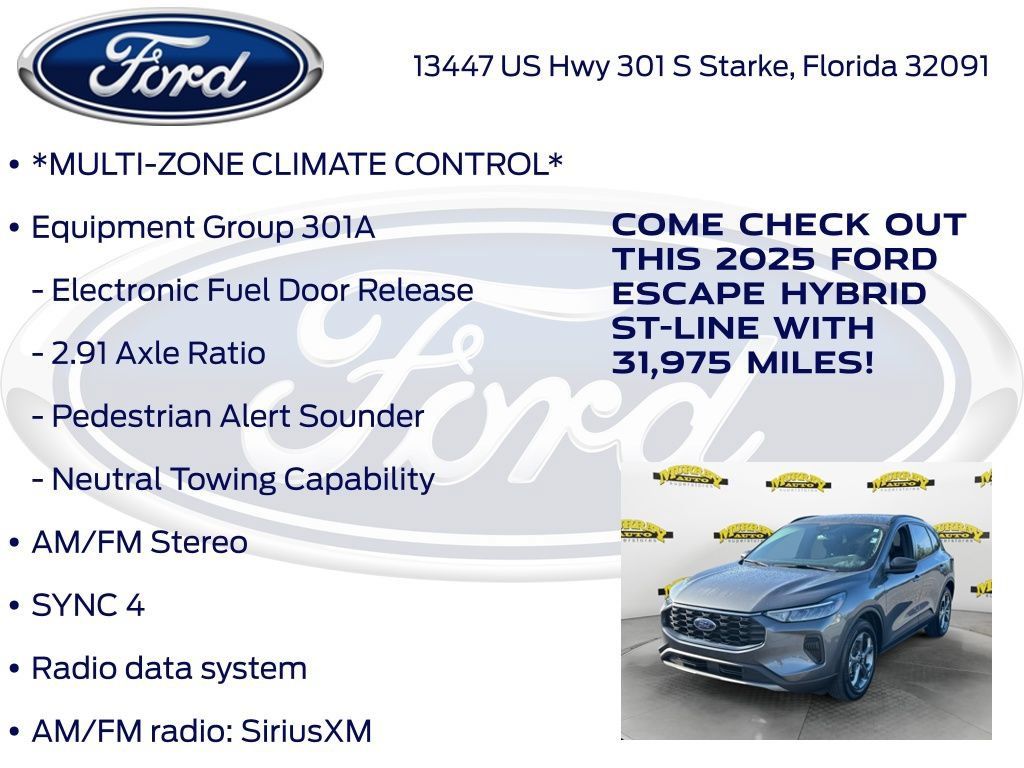 Certified 2025 Ford Escape ST-Line w/ Equipment Group 301A FWD image 17