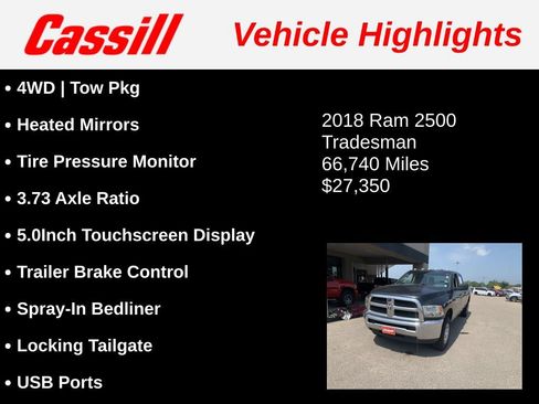 Used 2018 RAM 2500 Tradesman w/ Chrome Appearance Group AWD/4WD image 3