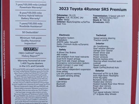 Certified 2023 Toyota 4Runner SR5 Premium image 46