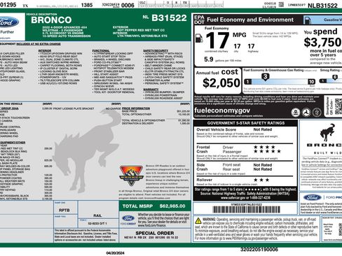 Used 2022 Ford Bronco Wildtrak AWD/4WD image 3