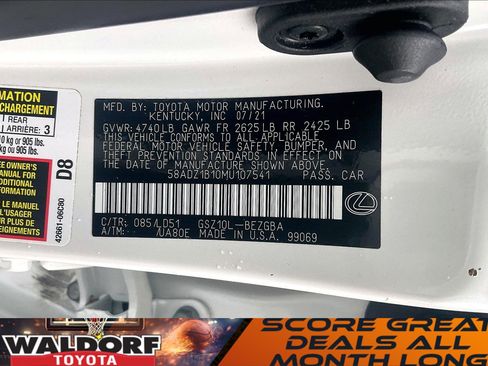 Used 2021 Lexus ES 350 w/ Premium Package image 37