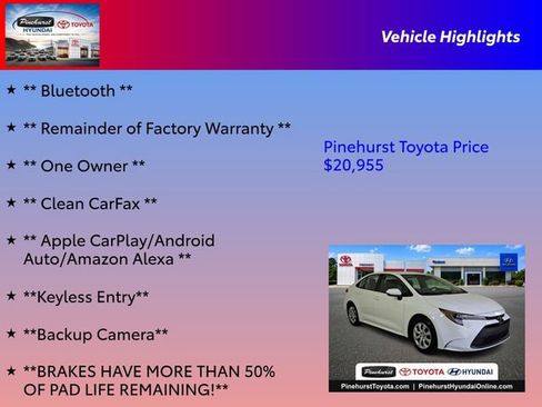Used 2025 Toyota Corolla LE w/ Convenience Package FWD image 16
