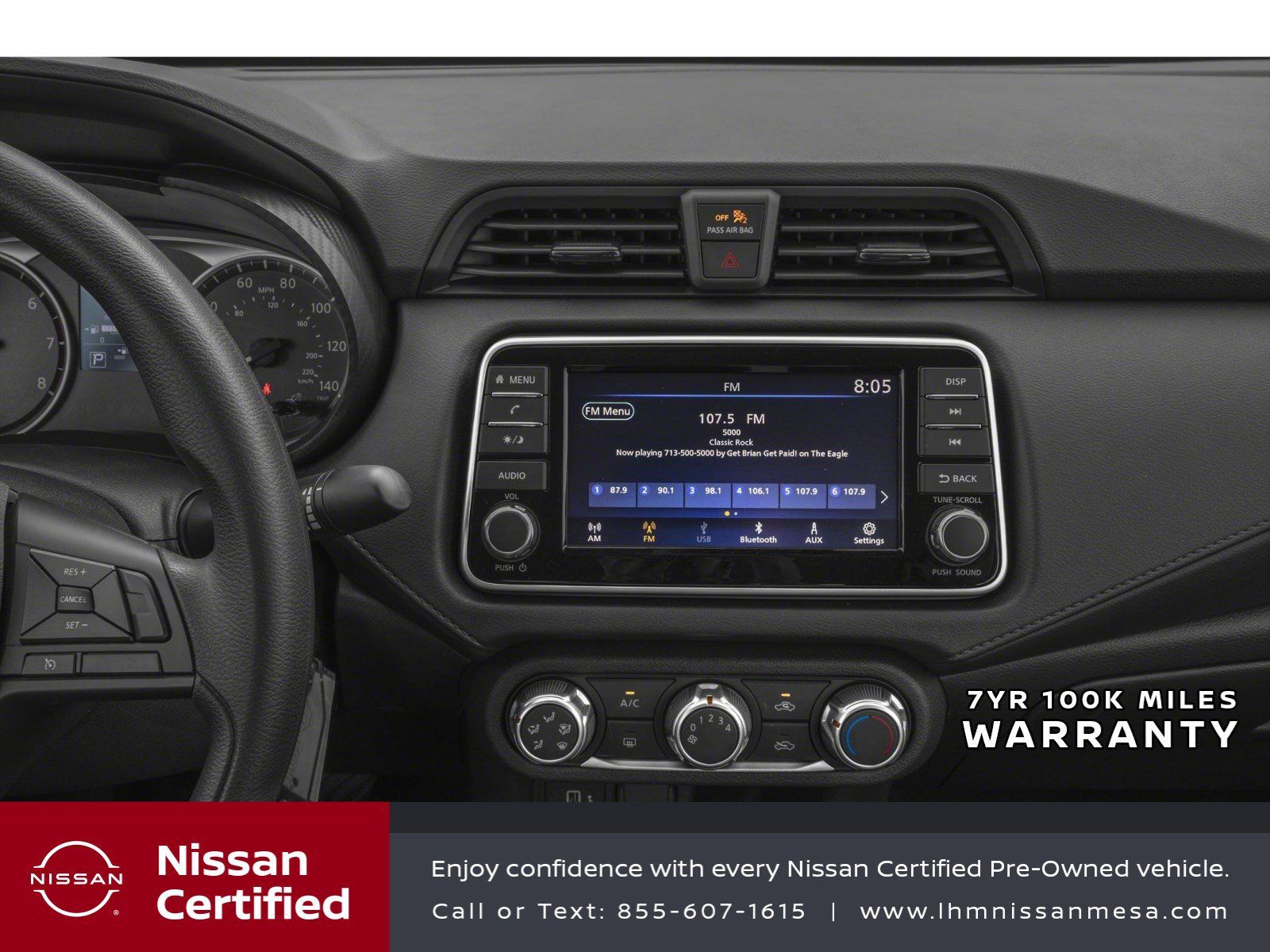 Certified 2025 Nissan Versa S w/ Trunk Package FWD image 7