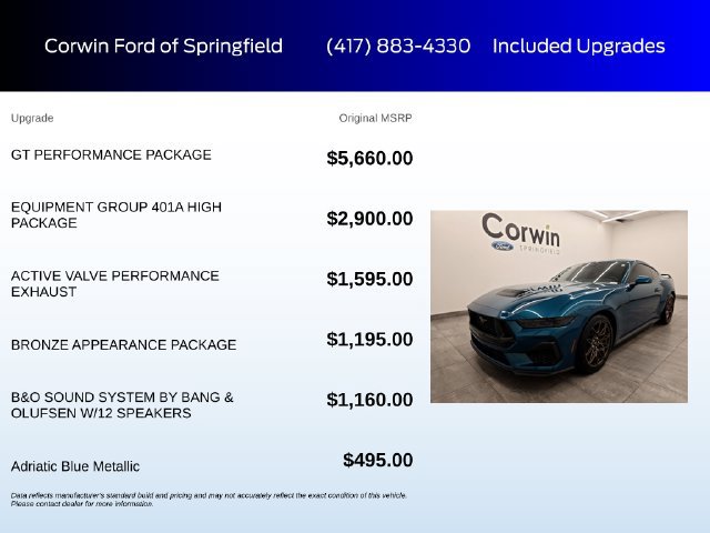 Certified 2026 Ford Mustang GT Premium w/ GT Performance Package RWD image 6