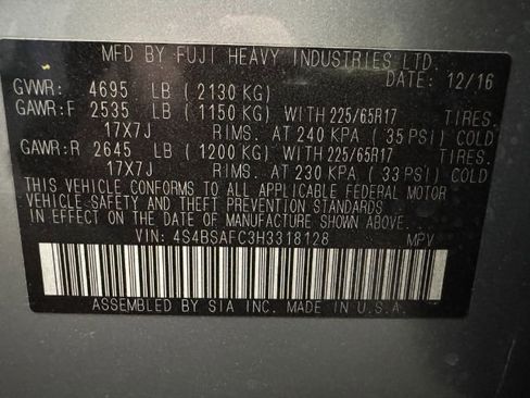 Used 2017 Subaru Outback 2.5i Premium image 17