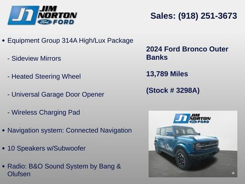 Used 2024 Ford Bronco Outer Banks AWD/4WD image 14