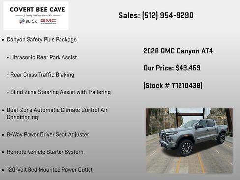 New 2026 GMC Canyon AT4 w/ Nightfall Essentials Package AWD/4WD image 24