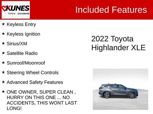 Used 2022 Toyota Highlander XLE image 3