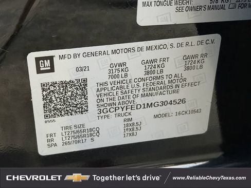 Used 2021 Chevrolet Silverado 1500 LT Trail Boss w/ Convenience Package II AWD/4WD image 38