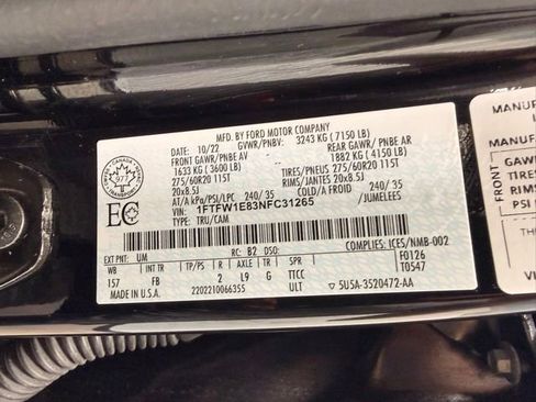 Used 2022 Ford F150 XLT w/ Equipment Group 302A High AWD/4WD image 53