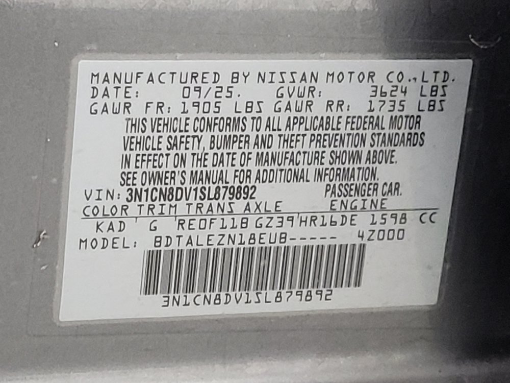 Used 2025 Nissan Versa S w/ Trunk Package FWD image 33