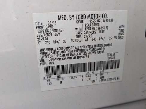 Used 2016 Ford Edge Sport w/ Technology Package AWD/4WD image 21