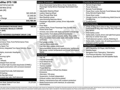 Used 2007 Cadillac DTS w/ Trunk Convenience Package FWD image 5