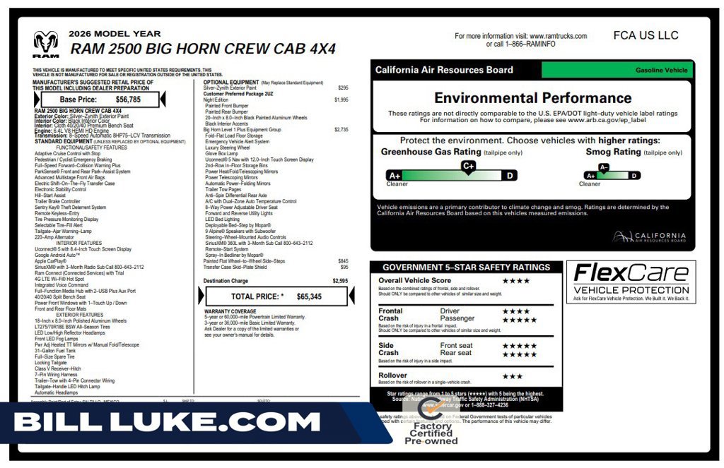 Used 2026 RAM 2500 Big Horn AWD/4WD image 1
