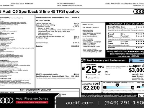 Used 2023 Audi Q5 2.0T Premium w/ Convenience Package image 3