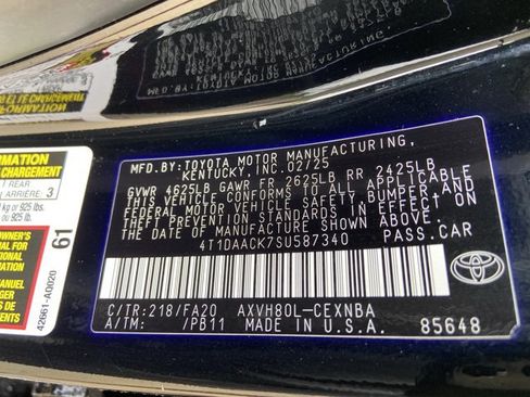Used 2025 Toyota Camry LE FWD image 38