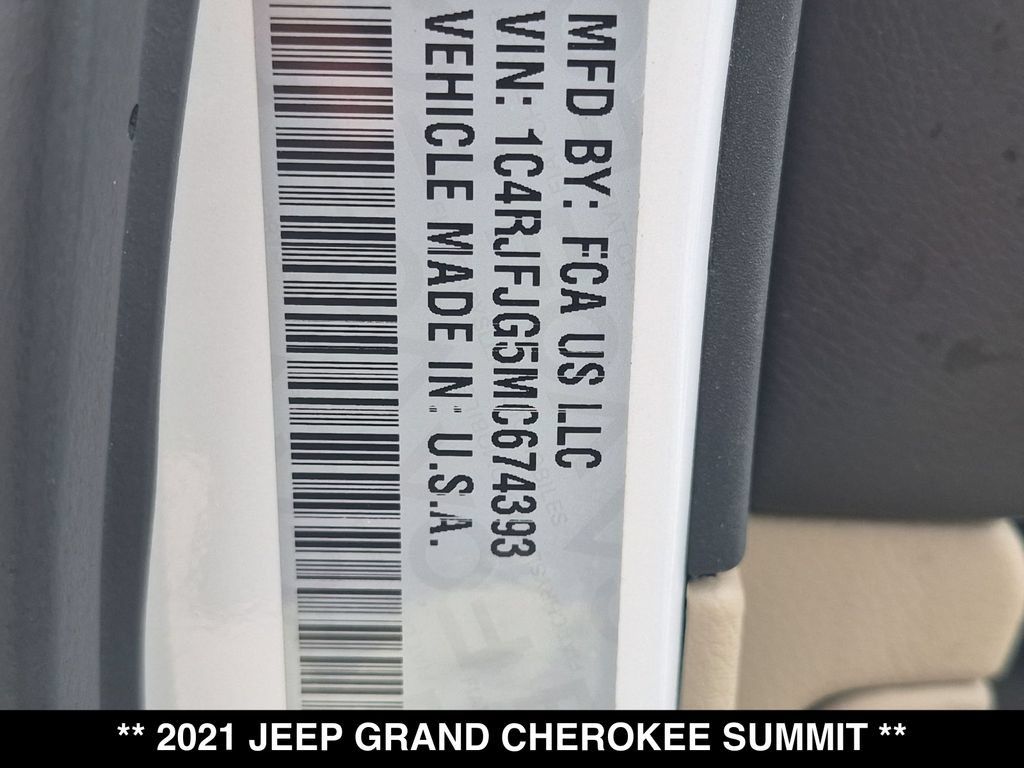 Used 2021 Jeep Grand Cherokee Summit AWD/4WD image 30