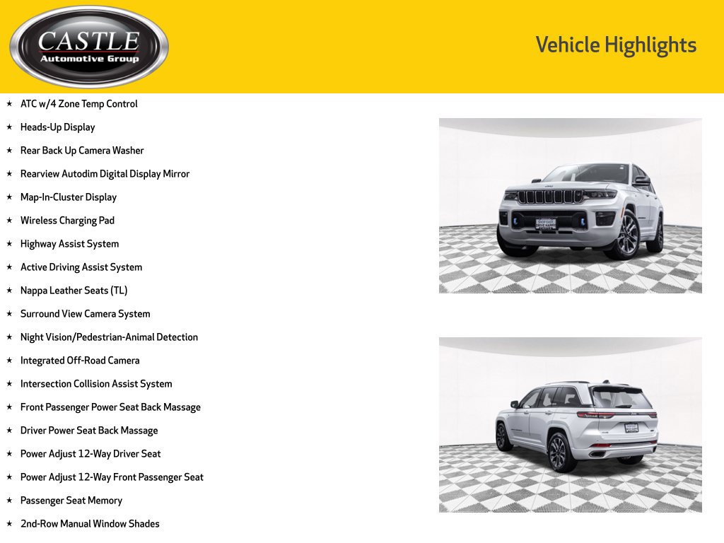 Used 2022 Jeep Grand Cherokee Overland w/ Advanced Protech Group III AWD/4WD image 7