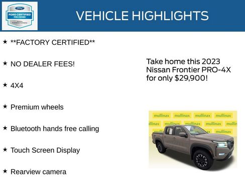 Used 2023 Nissan Frontier PRO-4X w/ Pro Convenience Package AWD/4WD image 12