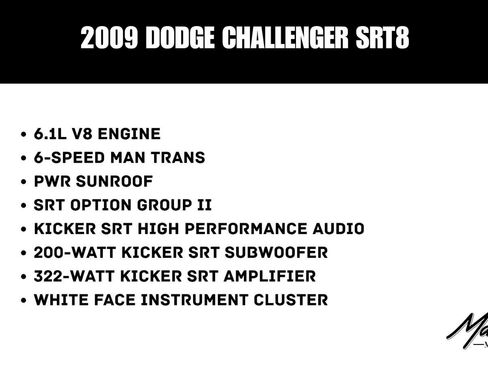 Used 2009 Dodge Challenger SRT8 w/ SRT Option Group II RWD image 2