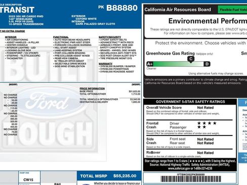 Used 2023 Ford Transit 350 148 High Roof Extended RWD image 9