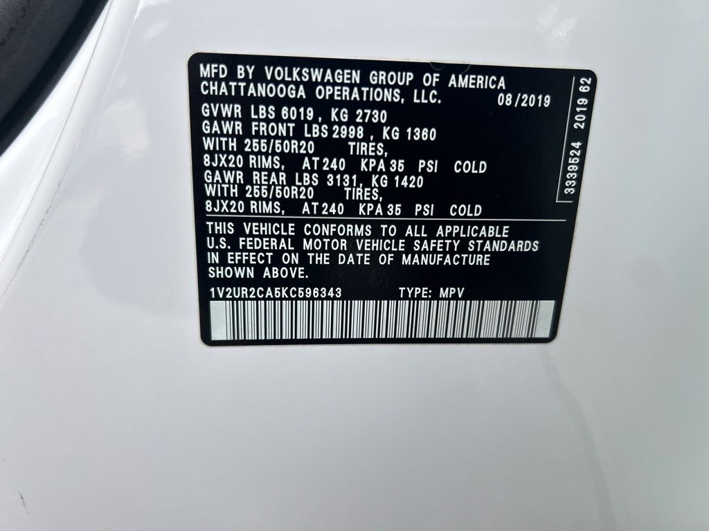 Used 2019 Volkswagen Atlas SE AWD/4WD image 11