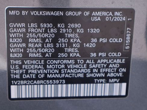 Used 2024 Volkswagen Atlas SEL image 28