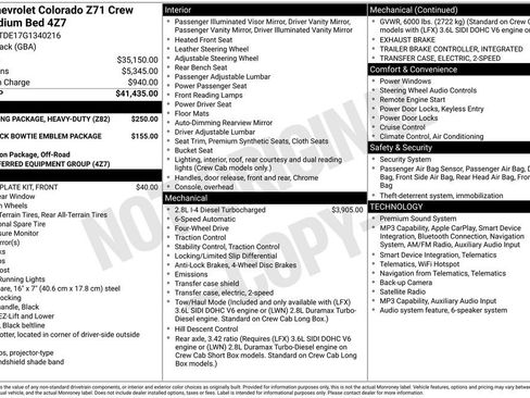 Used 2016 Chevrolet Colorado Z71 AWD/4WD image 3
