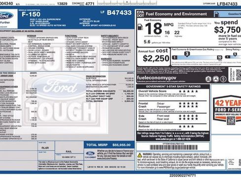Certified 2020 Ford F150 XLT w/ Equipment Group 302A Luxury AWD/4WD image 2