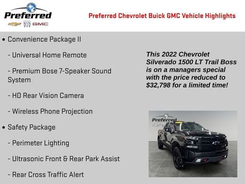 Used 2022 Chevrolet Silverado 1500 LT Trail Boss w/ LT Trail Boss Premium Package AWD/4WD image 4